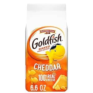 PEPPERIDGE FARM Cheddar Cheese Crackers, Baked Snack Crackers, 6.6 oz Bag