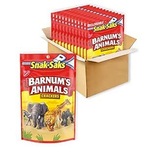Barnum's Animal Crackers, Snak-Saks, 12 - 8 oz Packs